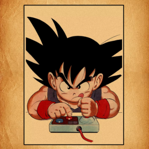 Poster sur toile manga Dragon Ball Goku rétro 42x60cm