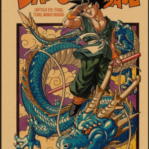 Affiche sur toile manga Dragon Ball Z Goku 30x42cm