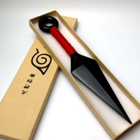 Kunai Naruto noir et rouge