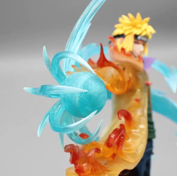 attaque de la Figurine Minato de dos dans Naruto