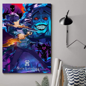 Affiche sur toile manga Solo Leveling 30 x 45 cm