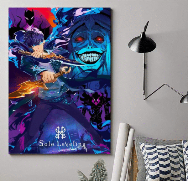 Affiche sur toile manga Solo Leveling 30 x 45 cm