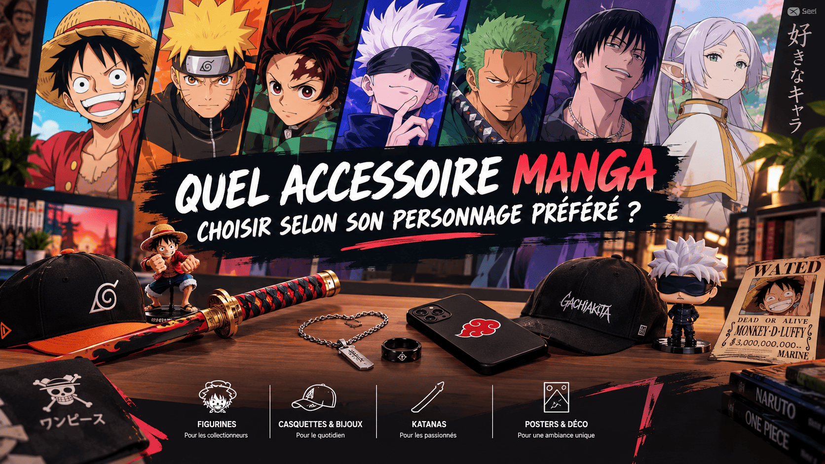 Vous consultez actuellement Quel accessoire manga choisir selon son personnage préféré ?